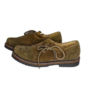 Country Maddox Sally Shoes Lug Sole Oxford Brown Suede Side Tie Size 38 7.5